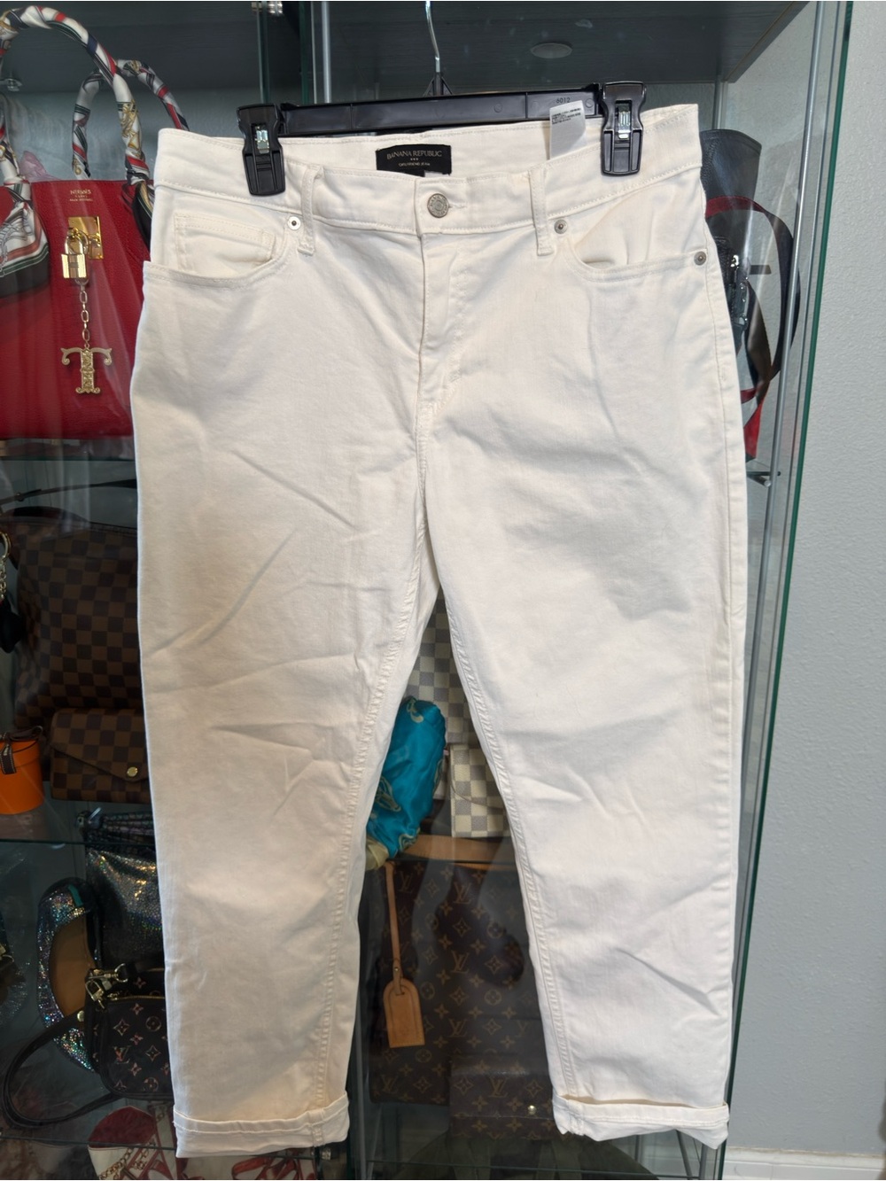 Banana Republic White Girlfriend Jeans